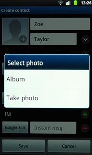 To take a new picture:Press Take photo.