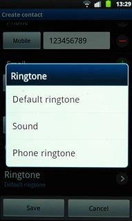 If you select Phone ringtone: