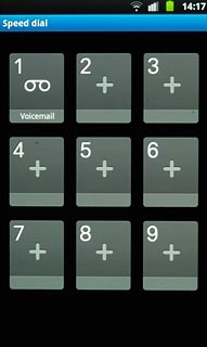 Press + on the required speed dialling key.