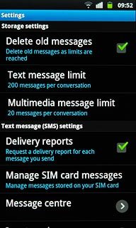 Press Message centre.