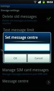 Key in +35387699989 and press OK.