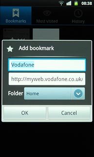 Press OK to save the bookmark.