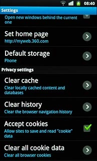 Press Clear all cookie data.