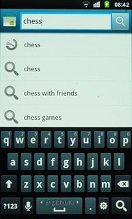 Key in the name of the required application and press the search icon.
