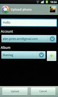 Key in text for the picture.Press Upload.