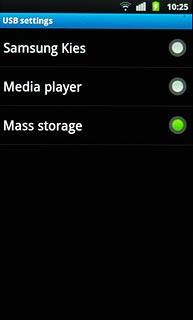 Press Mass storage.