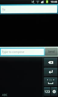 Key in the required letters, numbers or symbols in the text input field.Your phone automatically suggests a letter, number or character matching what you've keyed in.To insert a space between two words:Draw a horizontal line in the text input field.