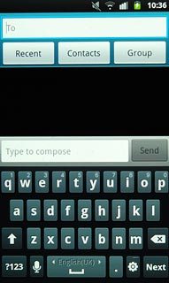 Press once on each letter to write the required word.A number of words based on the letters you've keyed in are displayed.