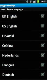 Press the required language.