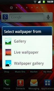 If you select Wallpaper gallery:
