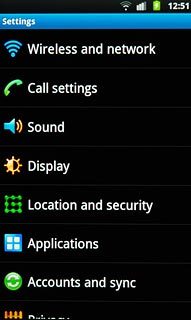 Press Call settings.