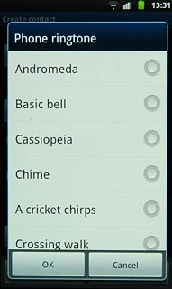 Press the required ringtone to listen to it.