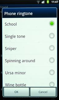 Press the different ring tones to listen to them.