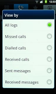 Press the required call list.