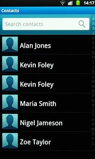 Press the required contact.