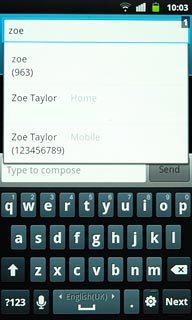 Press the required contact.