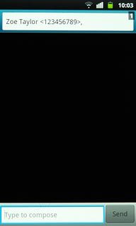 Press Type to compose.Write the text for your text message.