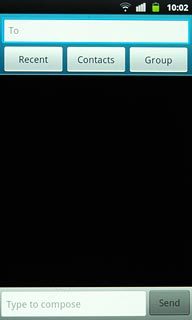 Press To.Key in the first letters of the required contact.Matching contacts are displayed.