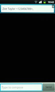 Press Type to compose.Write the text for your picture message.