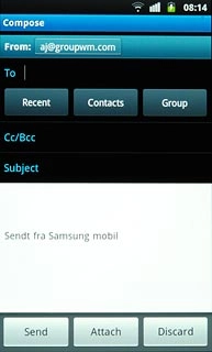 Press To.Key in the first letters of the required contact.Matching contacts are displayed.