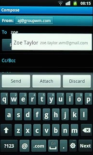 Press the required contact.To add more recipients.