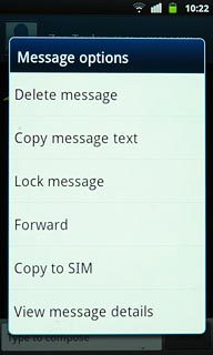 Press Delete message.