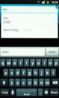 Press the required contact.