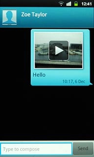 Press Type to compose.Write the picture message.