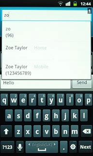 Press the required contact.
