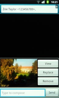 Press Type to compose.Write the text for your picture message.