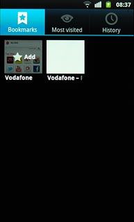 Press the required bookmark.