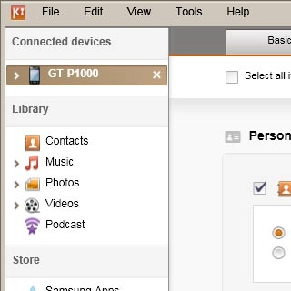 Select your phone on the list of connected devices.