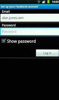 Key in your email address or username.Press Password and key in your password.