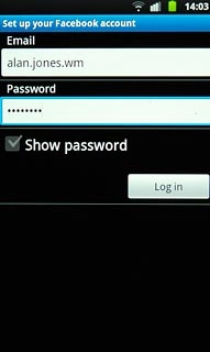 Press Log in.If you select an email account:Follow the instructions on the display to enter the required information.The contacts are retrieved and added to the phone's phone book.