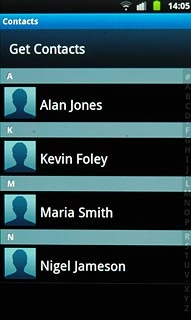 Press the required contacts.