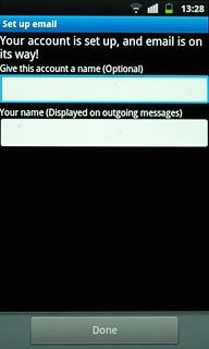 Press the field below Give this account a name (Optional) and key in a name for your email account (such as Private or Work).