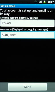 Press Done.Wait while your phone retrieves new email messages.