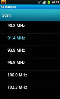 Press the required channel.