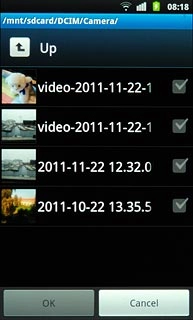 Press the box next to the required file.
