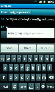 Press the required contact.
