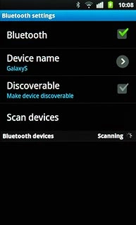 When the box next to the menu item is ticked (V), Bluetooth is turned on.