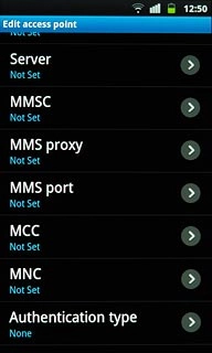 Press Authentication type.