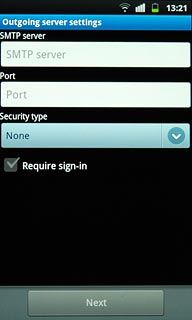 Press the field below SMTP server and key in mail.vodafone.ie