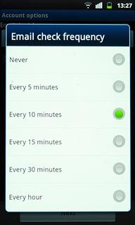 Press the required period.