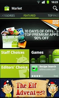 Press the search icon.