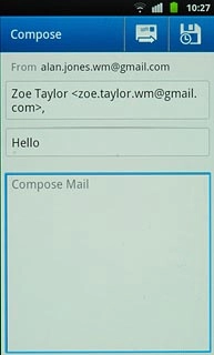Press the text input field.Write the required text.
