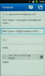Press the send icon.