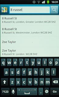 Press the required destination.
