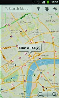 Press the information field above the destination.