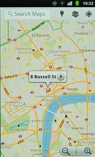 Press the information field above the destination.